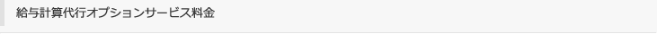 給与計算代行オプションサービス料金