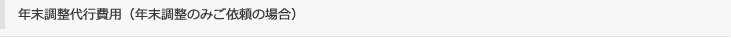 年末調整代行費用（年末調整のみご依頼の場合）